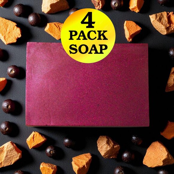 NEW Spiced Sandalwood scented handmade soap. Pack of 4 bars. - Picture 1 of 5